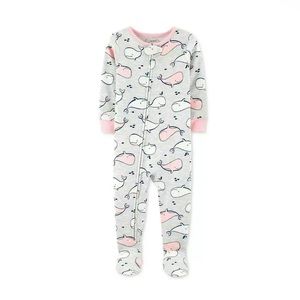 Baby girl’s footie pajamas